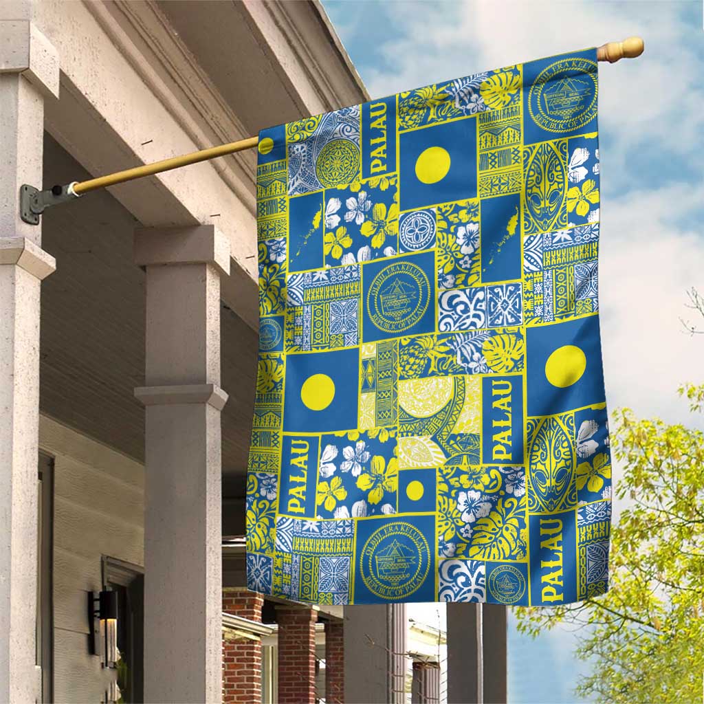 Palau Ungil Kurismas Garden Flag Pacific Patchwork Xmas Vibes LT9 House Flag Green - Polynesian Pride