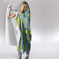 Palau Ungil Kurismas Hooded Blanket Pacific Patchwork Xmas Vibes - Polynesian Pride