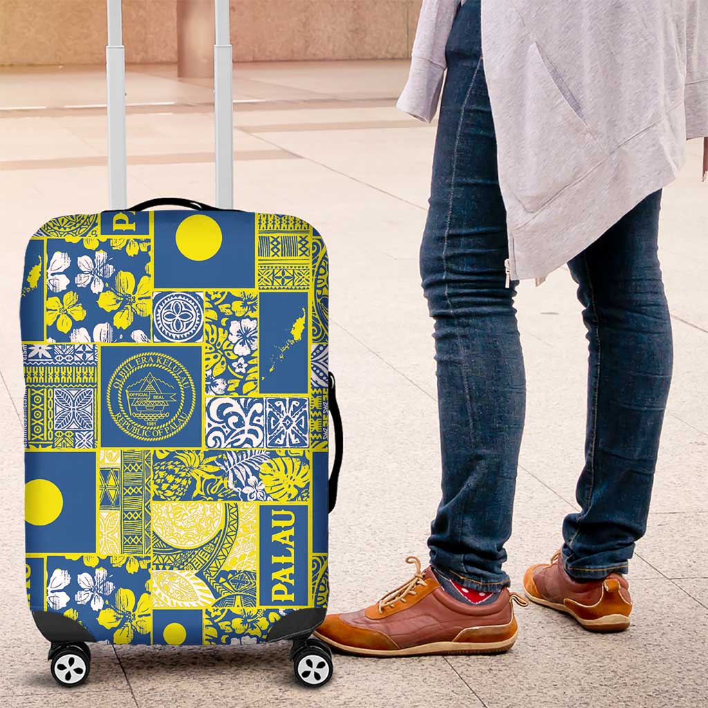 Palau Ungil Kurismas Luggage Cover Pacific Patchwork Xmas Vibes LT9 Green - Polynesian Pride