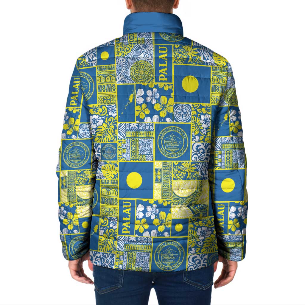 Palau Ungil Kurismas Padded Jacket Pacific Patchwork Xmas Vibes LT9 - Polynesian Pride