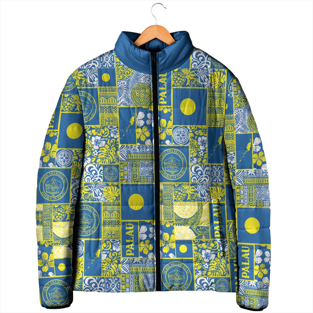 Palau Ungil Kurismas Padded Jacket Pacific Patchwork Xmas Vibes LT9 - Polynesian Pride