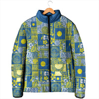 Palau Ungil Kurismas Padded Jacket Pacific Patchwork Xmas Vibes LT9 - Polynesian Pride