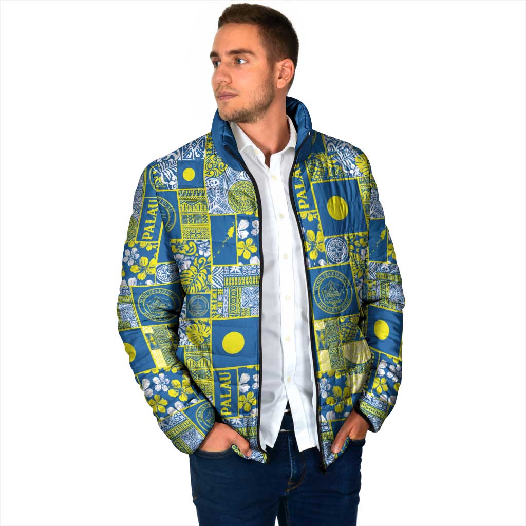 Palau Ungil Kurismas Padded Jacket Pacific Patchwork Xmas Vibes LT9 - Polynesian Pride