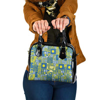 Palau Ungil Kurismas Shoulder Handbag Pacific Patchwork Xmas Vibes - Polynesian Pride