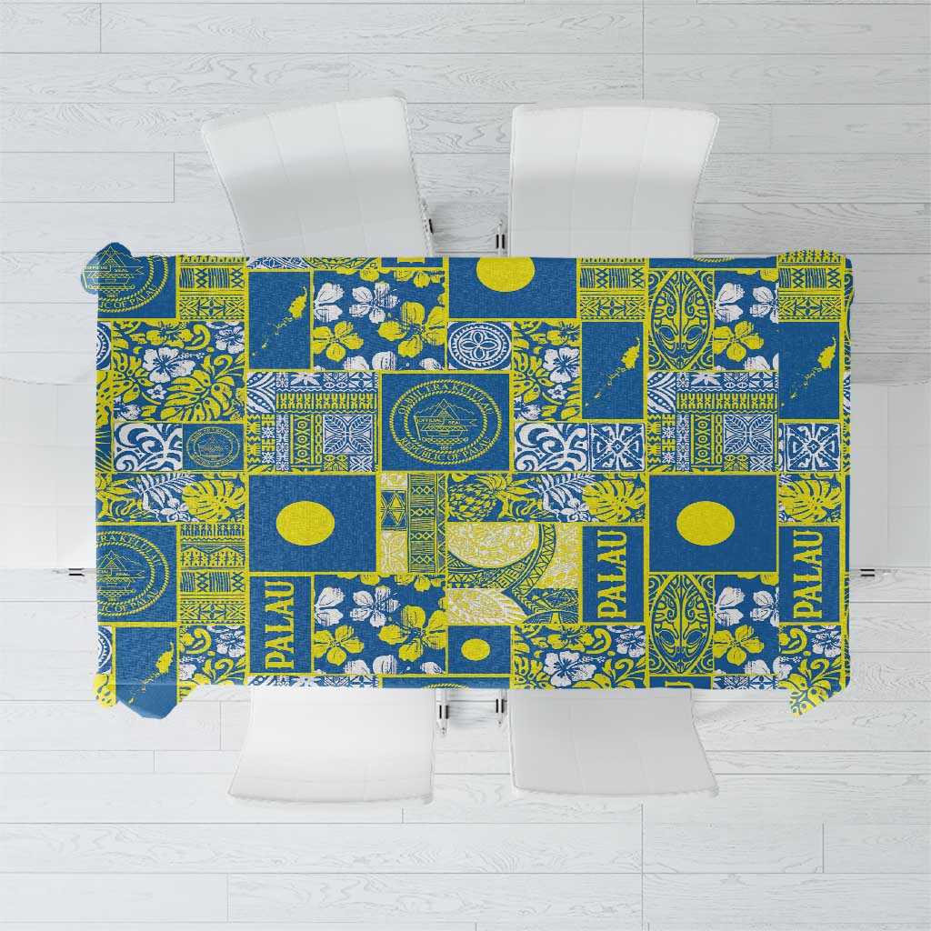 Palau Ungil Kurismas Tablecloth Pacific Patchwork Xmas Vibes LT9 Green - Polynesian Pride