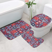 Red Samoa Manuia Le Kerisimasi Bathroom Set Pacific Patchwork Xmas Vibes LT9 - Polynesian Pride