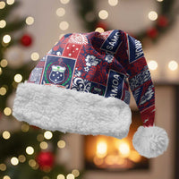 Red Samoa Manuia Le Kerisimasi Christmas Santa Hat Pacific Patchwork Xmas Vibes - Polynesian Pride