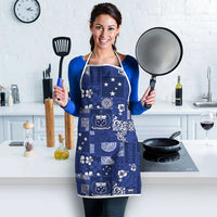 Blue Samoa Manuia Le Kerisimasi Apron Pacific Patchwork Xmas Vibes - Polynesian Pride