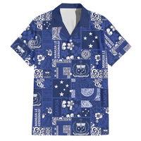 Blue Samoa Manuia Le Kerisimasi Family Matching Puletasi and Hawaiian Shirt Pacific Patchwork Xmas Vibes - Polynesian Pride