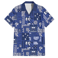 Blue Samoa Manuia Le Kerisimasi Hawaiian Shirt Pacific Patchwork Xmas Vibes - Polynesian Pride