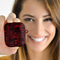 Dark Samoa Manuia Le Kerisimasi AirPods Case Pacific Patchwork Xmas Vibes - Polynesian Pride