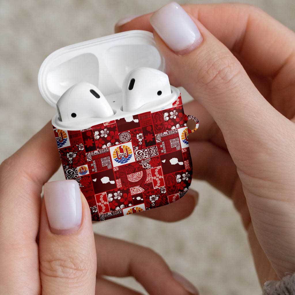 Tahiti Oaoa I Teie Noera AirPods Case Pacific Patchwork Xmas Vibes - Polynesian Pride