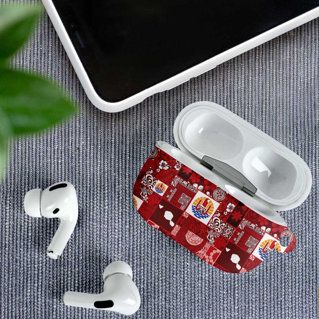 Tahiti Oaoa I Teie Noera AirPods Case Pacific Patchwork Xmas Vibes - Polynesian Pride