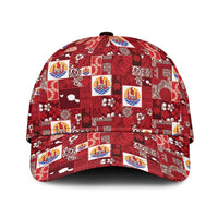 Tahiti Oaoa I Teie Noera Classic Cap Pacific Patchwork Xmas Vibes - Polynesian Pride
