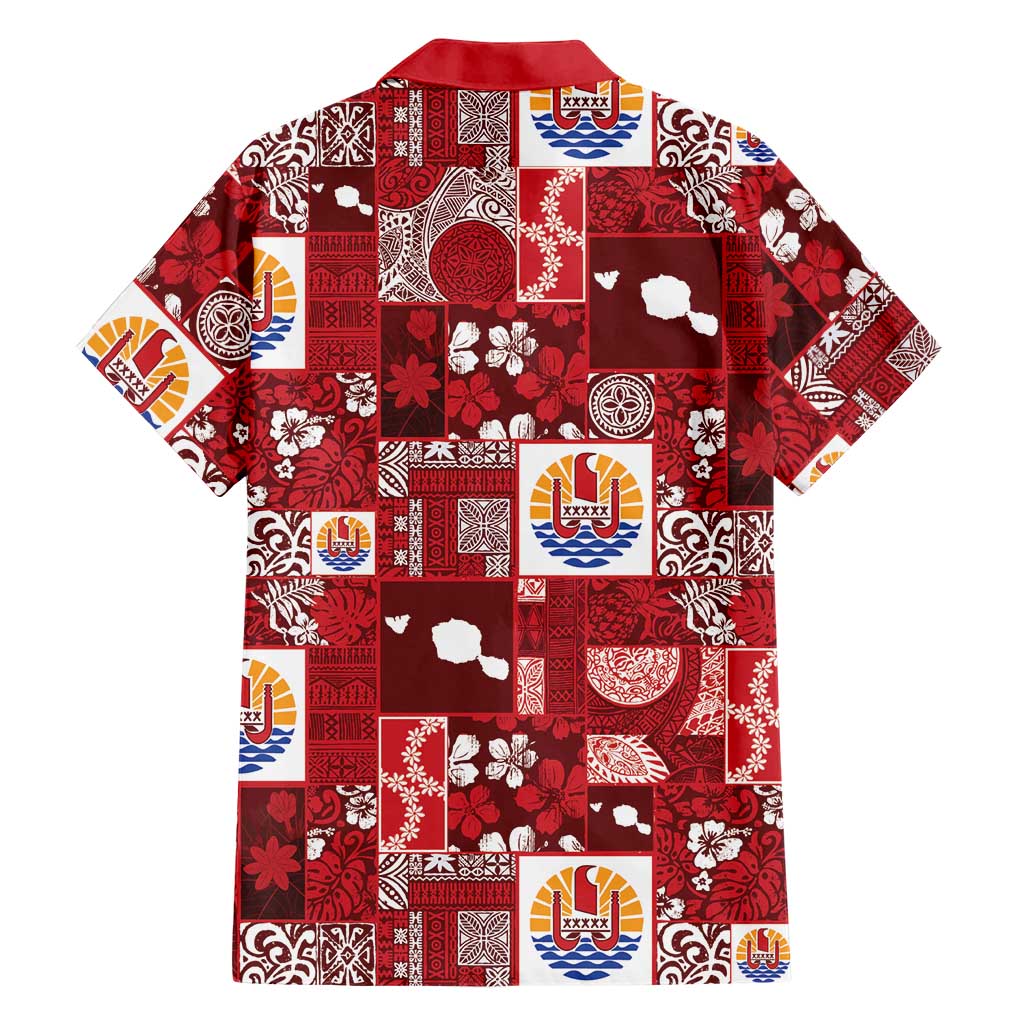 Tahiti Oaoa I Teie Noera Family Matching Off Shoulder Maxi Dress and Hawaiian Shirt Pacific Patchwork Xmas Vibes LT9 - Polynesian Pride