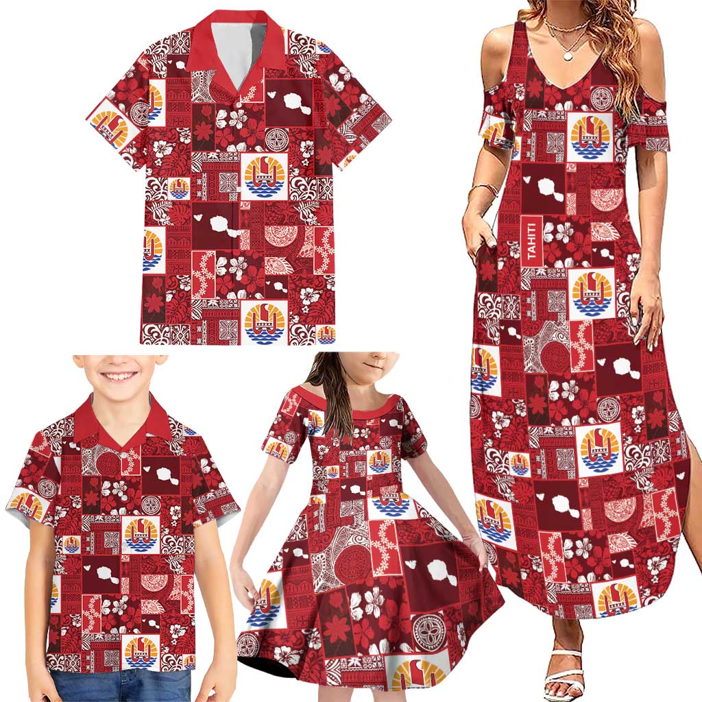 Tahiti Oaoa I Teie Noera Family Matching Summer Maxi Dress and Hawaiian Shirt Pacific Patchwork Xmas Vibes LT9 - Polynesian Pride