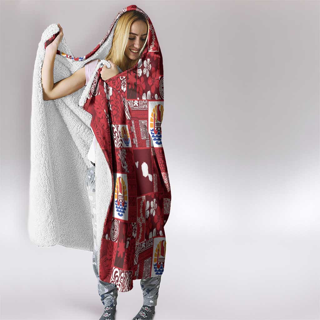Tahiti Oaoa I Teie Noera Hooded Blanket Pacific Patchwork Xmas Vibes LT9 - Polynesian Pride