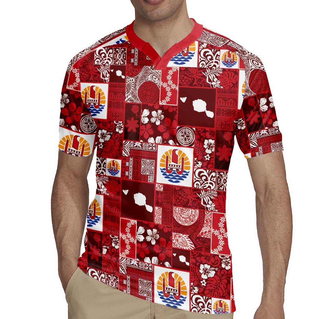 Tahiti Oaoa I Teie Noera Rugby Jersey Pacific Patchwork Xmas Vibes LT9 - Polynesian Pride