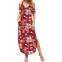 Tahiti Oaoa I Teie Noera Summer Maxi Dress Pacific Patchwork Xmas Vibes - Polynesian Pride