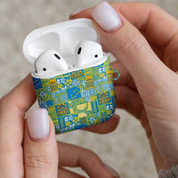 Tuvalu Manuia te Kilisimasi AirPods Case Pacific Patchwork Xmas Vibes - Polynesian Pride