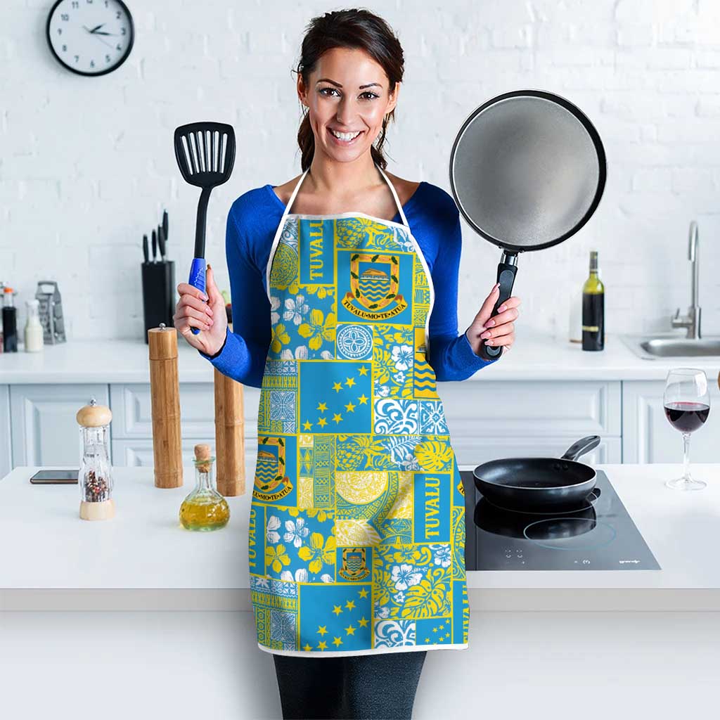 Tuvalu Manuia te Kilisimasi Apron Pacific Patchwork Xmas Vibes - Polynesian Pride