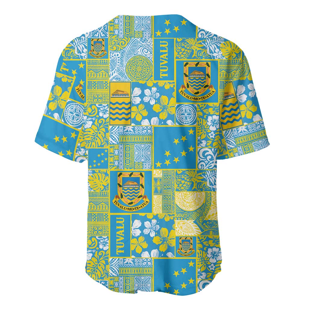 Tuvalu Manuia te Kilisimasi Baseball Jersey Pacific Patchwork Xmas Vibes - Polynesian Pride