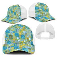 Tuvalu Manuia te Kilisimasi Baseball Net Cap Pacific Patchwork Xmas Vibes - Polynesian Pride