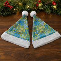 Tuvalu Manuia te Kilisimasi Christmas Santa Hat Pacific Patchwork Xmas Vibes - Polynesian Pride