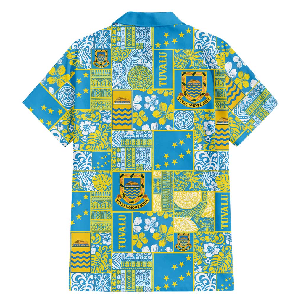 Tuvalu Manuia te Kilisimasi Family Matching Off Shoulder Maxi Dress and Hawaiian Shirt Pacific Patchwork Xmas Vibes - Polynesian Pride