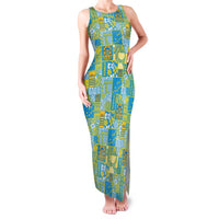 Tuvalu Manuia te Kilisimasi Family Matching Tank Maxi Dress and Hawaiian Shirt Pacific Patchwork Xmas Vibes - Polynesian Pride