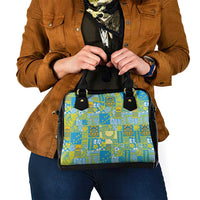 Tuvalu Manuia te Kilisimasi Shoulder Handbag Pacific Patchwork Xmas Vibes - Polynesian Pride
