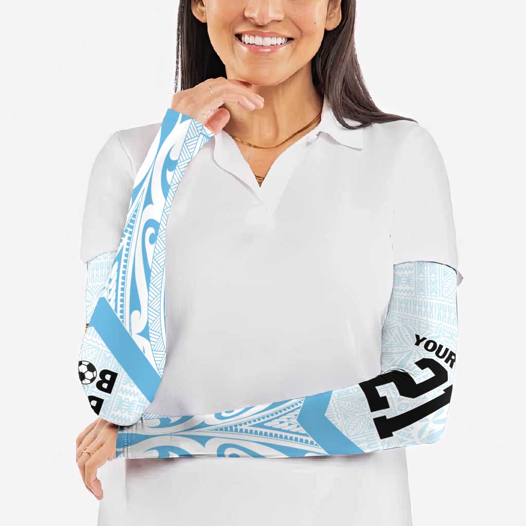 Fiji Football Custom Arm Sleeves Bula Boys Go Champions - Polynesian Pride