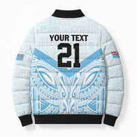 Fiji Football Custom Bomber Puffer Jacket Bula Boys Go Champions - Polynesian Pride