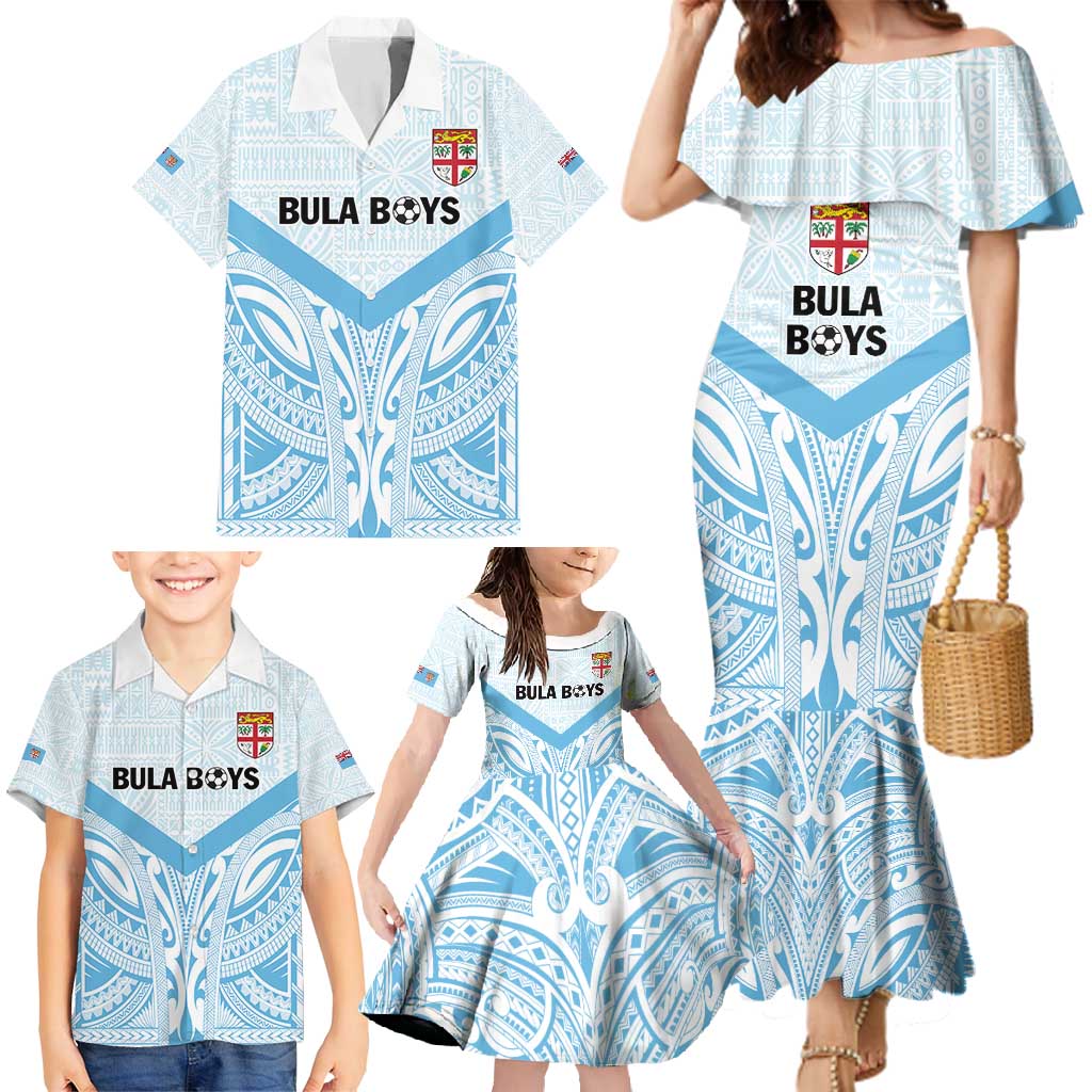 Fiji Football Custom Family Matching Mermaid Dress and Hawaiian Shirt Bula Boys Go Champions LT9 - Polynesian Pride