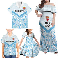 Fiji Football Custom Family Matching Off Shoulder Maxi Dress and Hawaiian Shirt Bula Boys Go Champions LT9 - Polynesian Pride