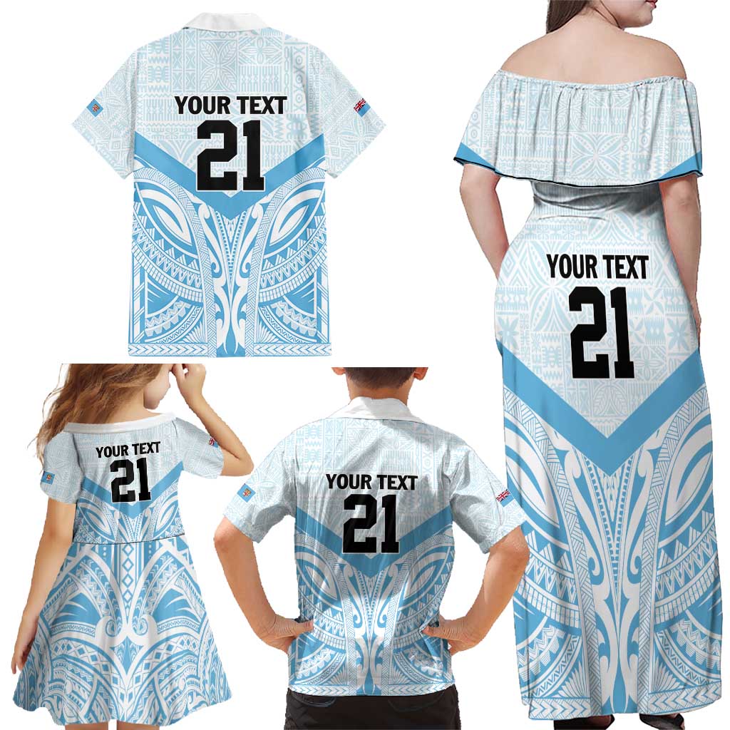 Fiji Football Custom Family Matching Off Shoulder Maxi Dress and Hawaiian Shirt Bula Boys Go Champions LT9 - Polynesian Pride