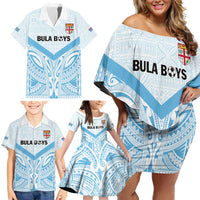 Fiji Football Custom Family Matching Off Shoulder Short Dress and Hawaiian Shirt Bula Boys Go Champions LT9 - Polynesian Pride