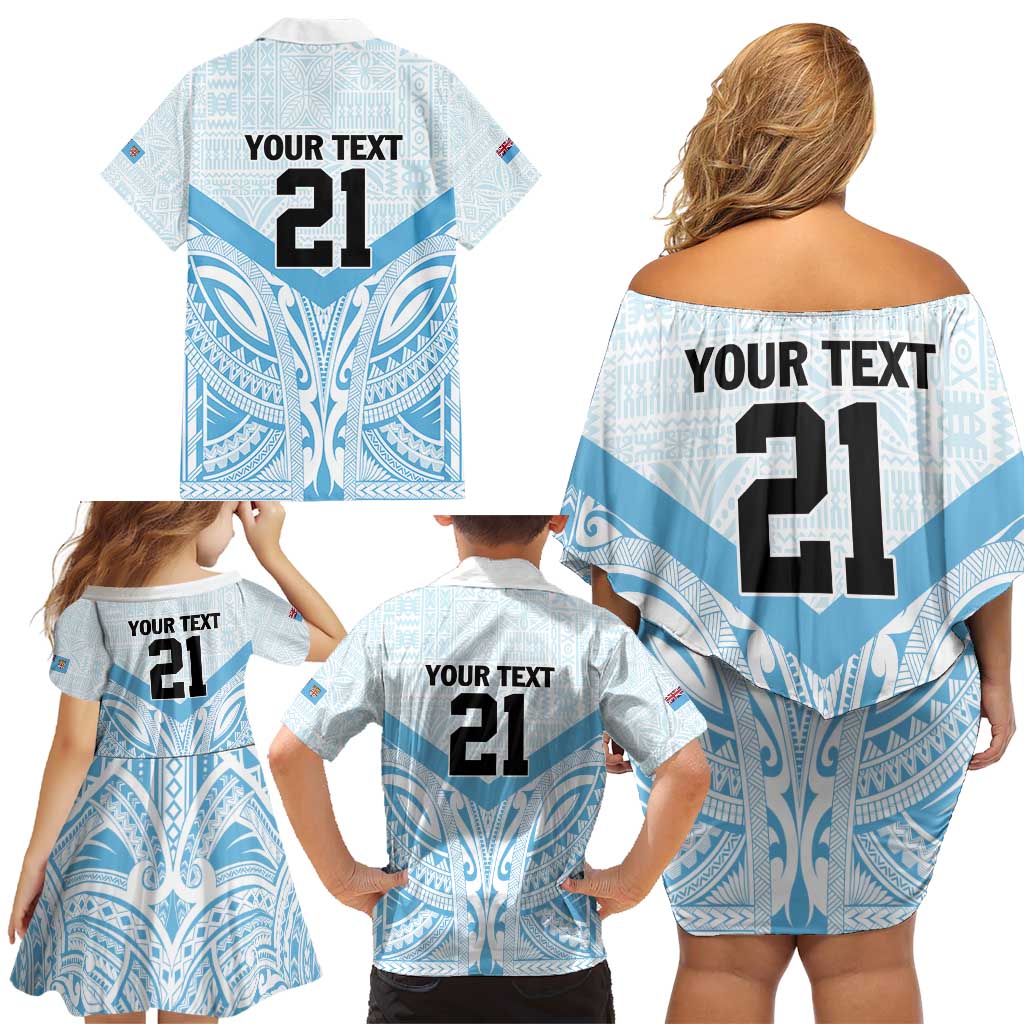 Fiji Football Custom Family Matching Off Shoulder Short Dress and Hawaiian Shirt Bula Boys Go Champions LT9 - Polynesian Pride
