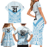 Fiji Football Custom Family Matching Short Sleeve Bodycon Dress and Hawaiian Shirt Bula Boys Go Champions LT9 - Polynesian Pride