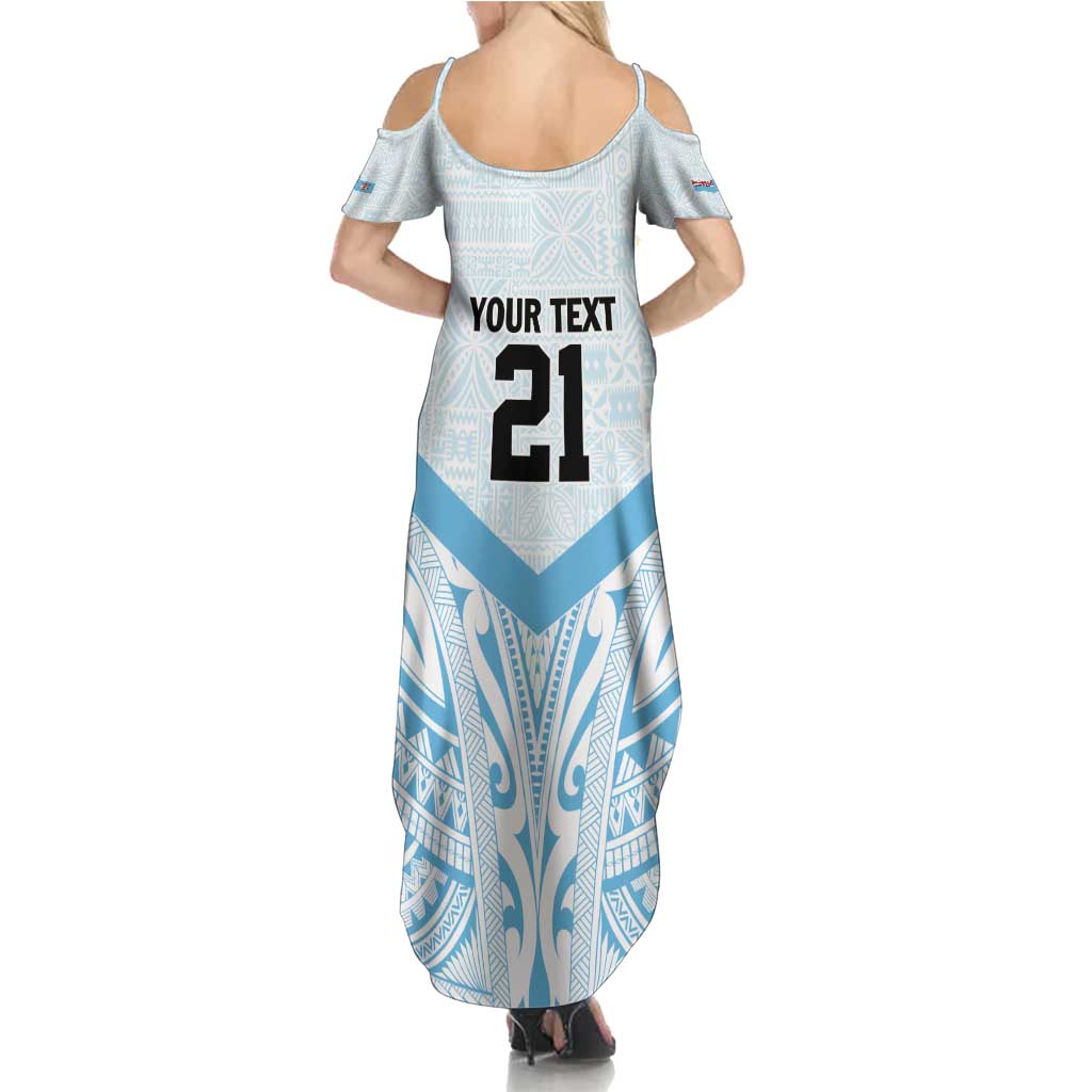 Fiji Football Custom Summer Maxi Dress Bula Boys Go Champions