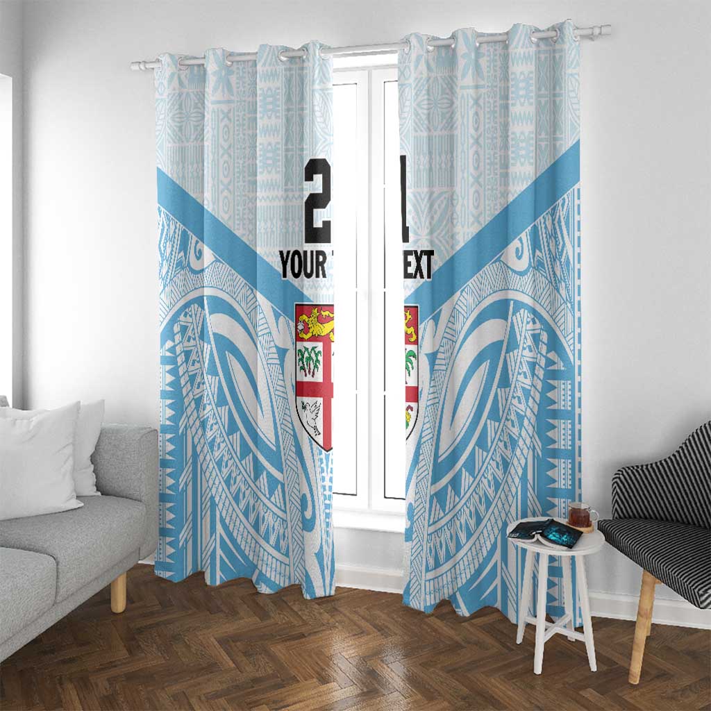 Fiji Football Custom Window Curtain Bula Boys Go Champions