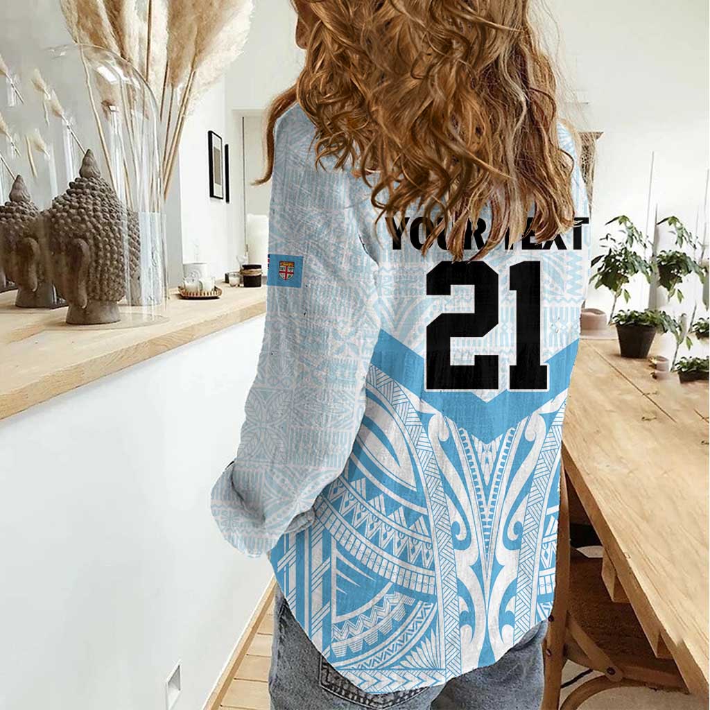 Fiji Football Custom Women Casual Shirt Bula Boys Go Champions
