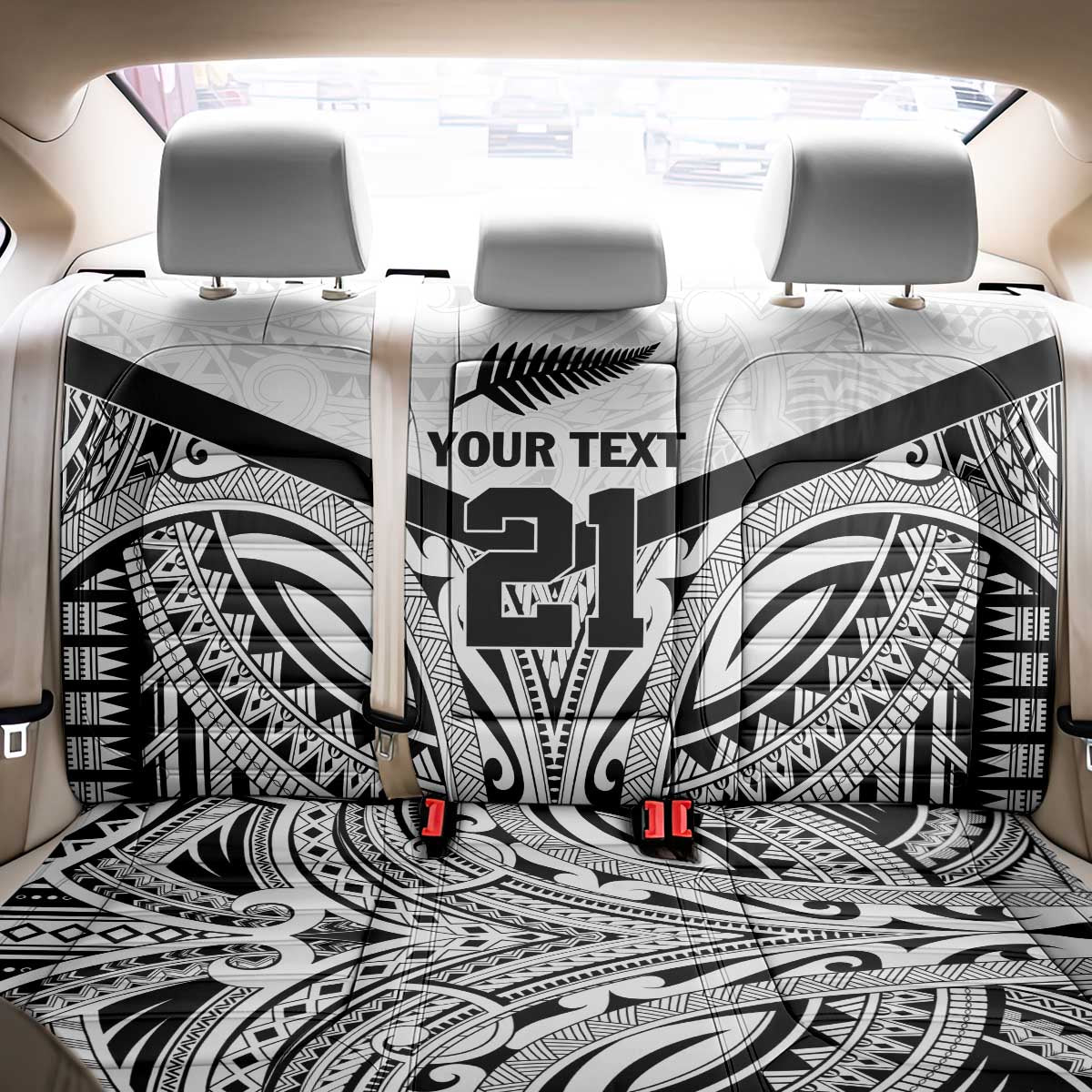 New Zealand Football Custom Back Car Seat Cover All White Fern Go Champions LT9 - Polynesian Pride