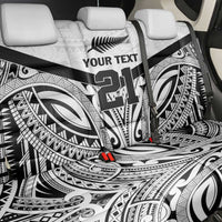 New Zealand Football Custom Back Car Seat Cover All White Fern Go Champions LT9 - Polynesian Pride