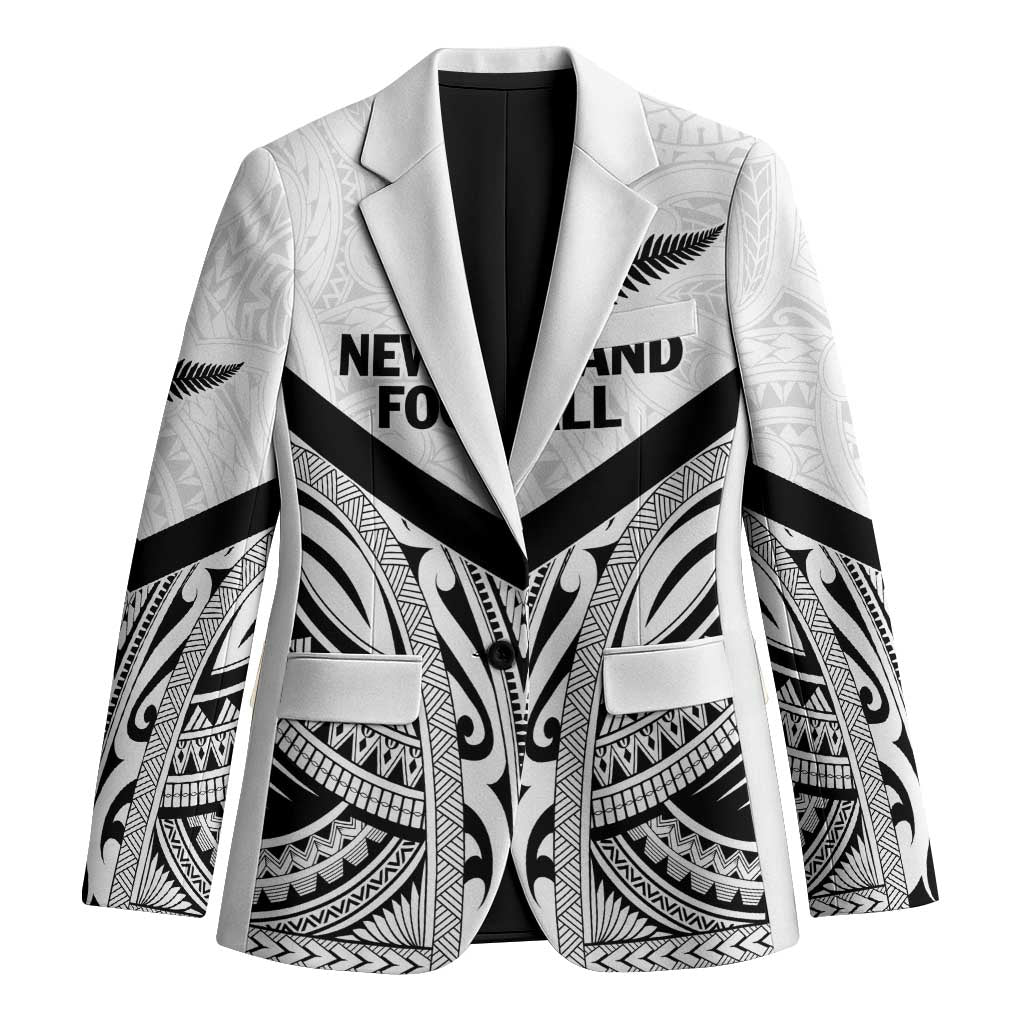 New Zealand Football Custom Blazer All White Fern Go Champions - Polynesian Pride