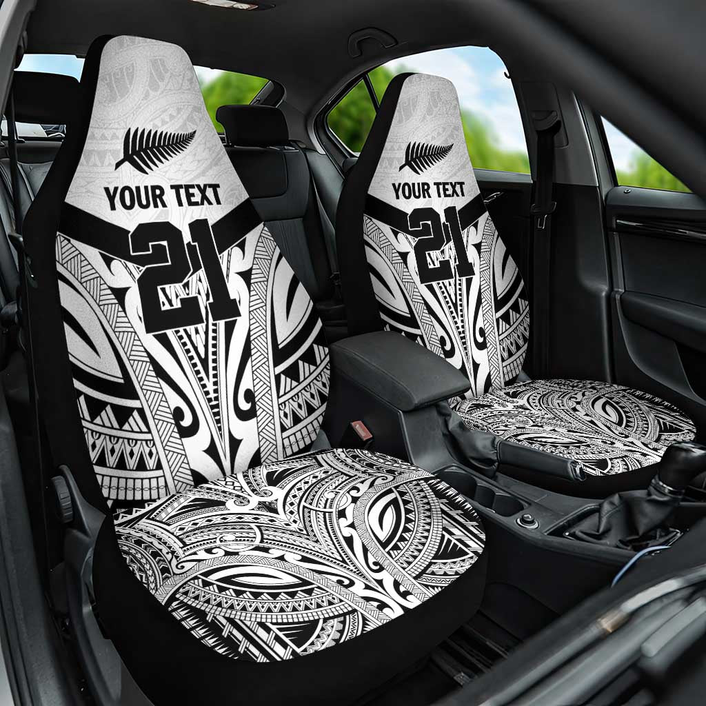 New Zealand Football Custom Car Seat Cover All White Fern Go Champions LT9 One Size White - Polynesian Pride