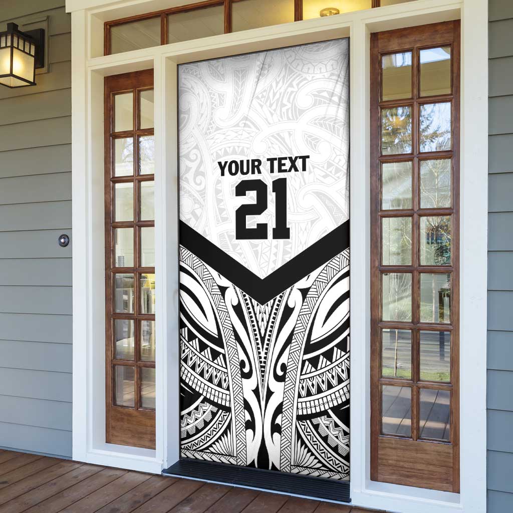 New Zealand Football Custom Door Cover All White Fern Go Champions LT9 - Polynesian Pride