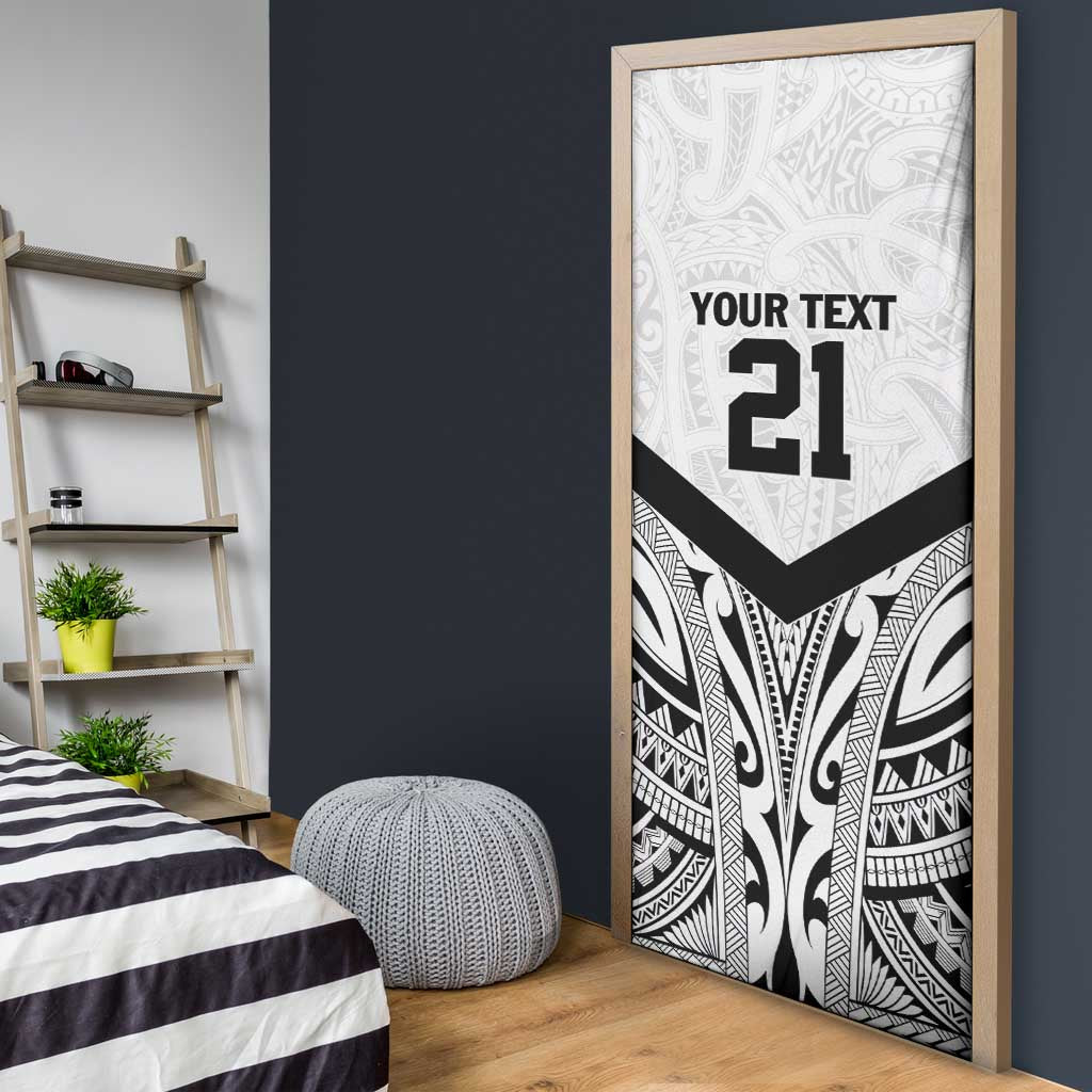 New Zealand Football Custom Door Cover All White Fern Go Champions LT9 - Polynesian Pride
