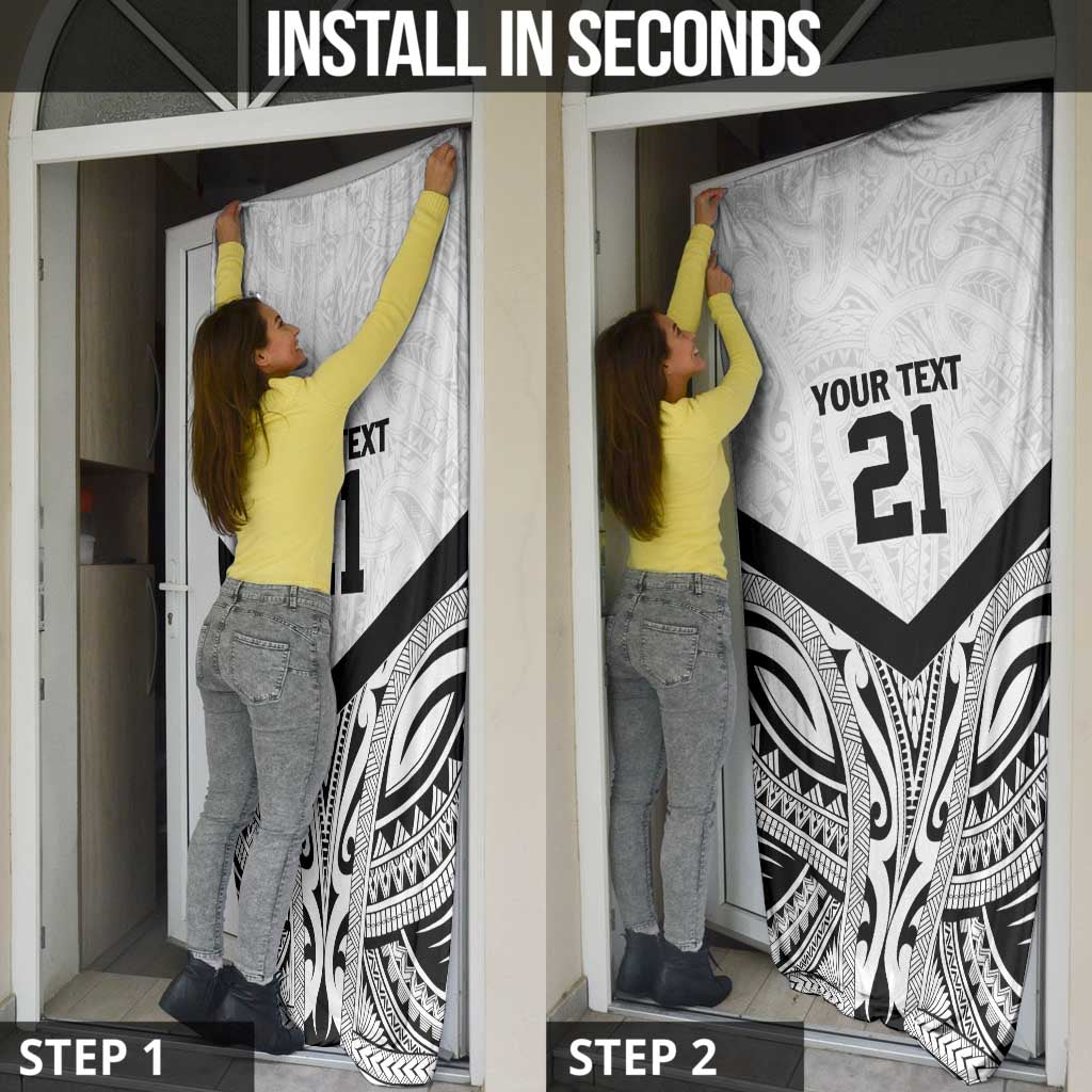New Zealand Football Custom Door Cover All White Fern Go Champions LT9 - Polynesian Pride