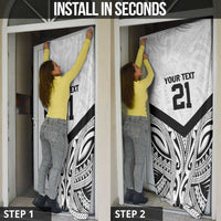 New Zealand Football Custom Door Cover All White Fern Go Champions LT9 - Polynesian Pride